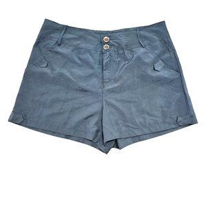 Embrace Spring Elegance: Classy & Sexy Black Shorts (2XL) with Zip-Up Closure